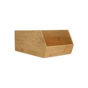 Bamboo Stackable Basket – Space-Saving Kitchen Organisation ideal for pantry storage, enhancing kitchen organisation with style.