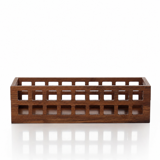 Acacia Perforated Storage Basket – Small