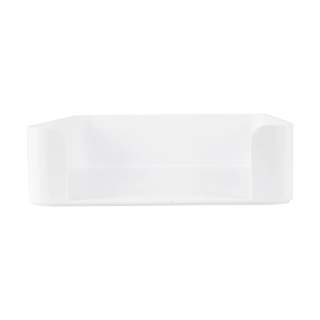 White Plastic Tray for Document & Stationery Organisation, ideal for drawer organisers or under sink storage to maximise space.