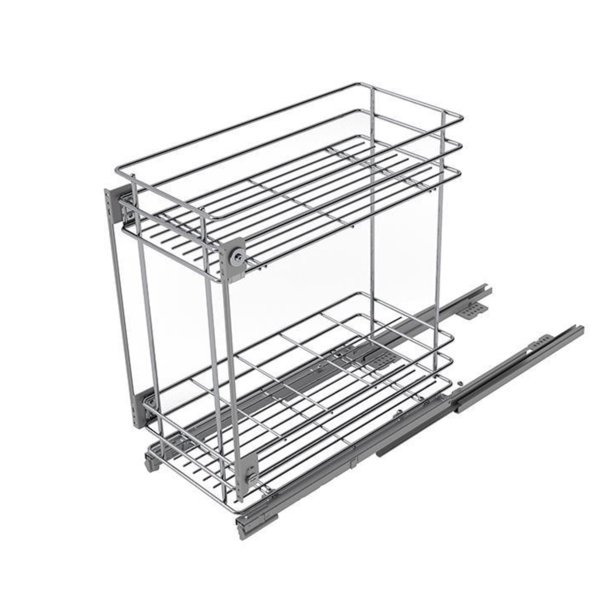 Pull-Out Basket – 150mm, 200mm & 300mm for kitchen under sink storage, offering sleek pantry and drawer organisation.