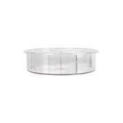 Tall Round Clear Rotating Tray - Lazy Susan for kitchen or pantry storage, ideal for organising spices and jars in easy reach.