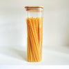 Square Bamboo Glass Pantry Storage Containers – 12 Pack