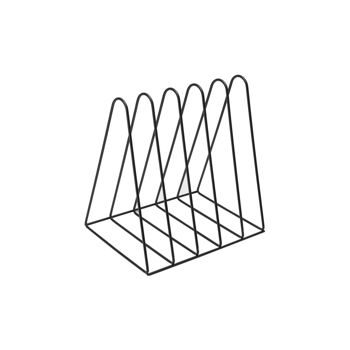 Black Iron File Rack for Desk Organisation, ideal for keeping files neat in your home office, complementing kitchen organisation efforts.
