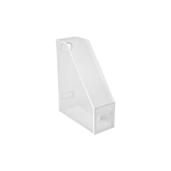 White Metal Magazine File Holder for Organised Storage