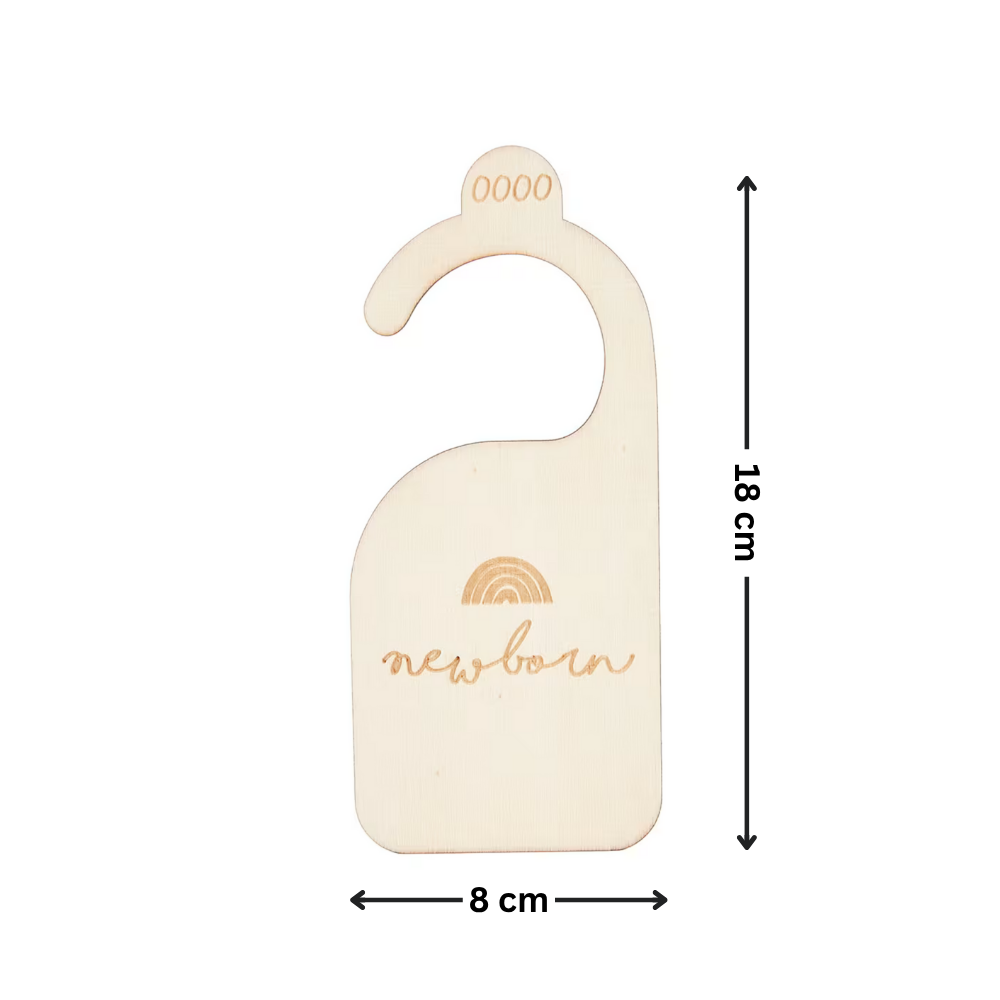 6 Pack Wardrobe Dividers – Natural Plywood for nursery storage, ideal for organising newborn clothes in drawers or wardrobe spaces.