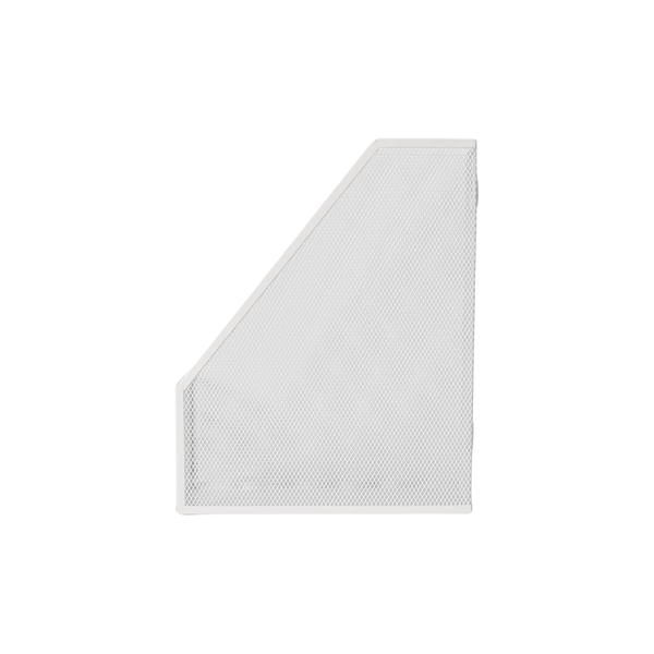 White Metal Magazine File Holder for Organised Storage