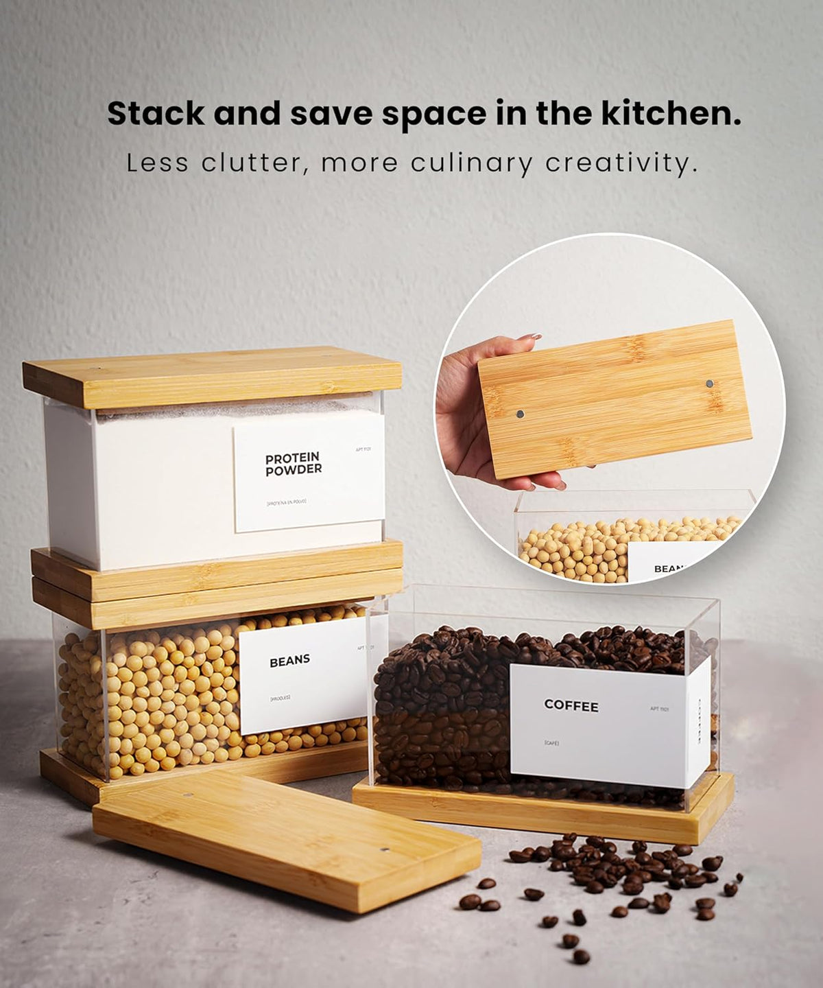Bamboo Pantry Container – 1L