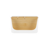 White Small Desk Caddy with Bamboo Separator