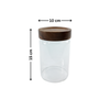 Acacia Wood Glass Jar Screw On - 900ML