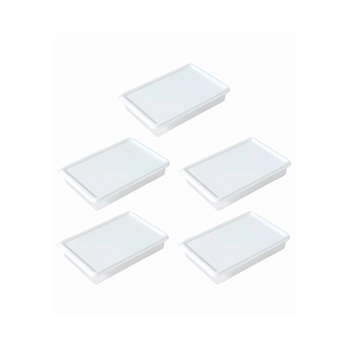 10-Piece Fridge & Freezer Storage Set with rectangular fridge organisers, perfect for kitchen and pantry organisation.