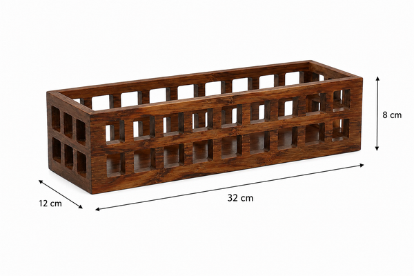 Acacia Perforated Storage Basket – Small
