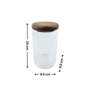 Acacia Lid Glass Jar Small Pantry Organisation 15 Pack for efficient kitchen storage, ideal for pantry organisation and kitchen organisation.