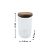 Acacia lid glass jar 15cm, perfect pantry storage organizer, space-saving kitchen container
