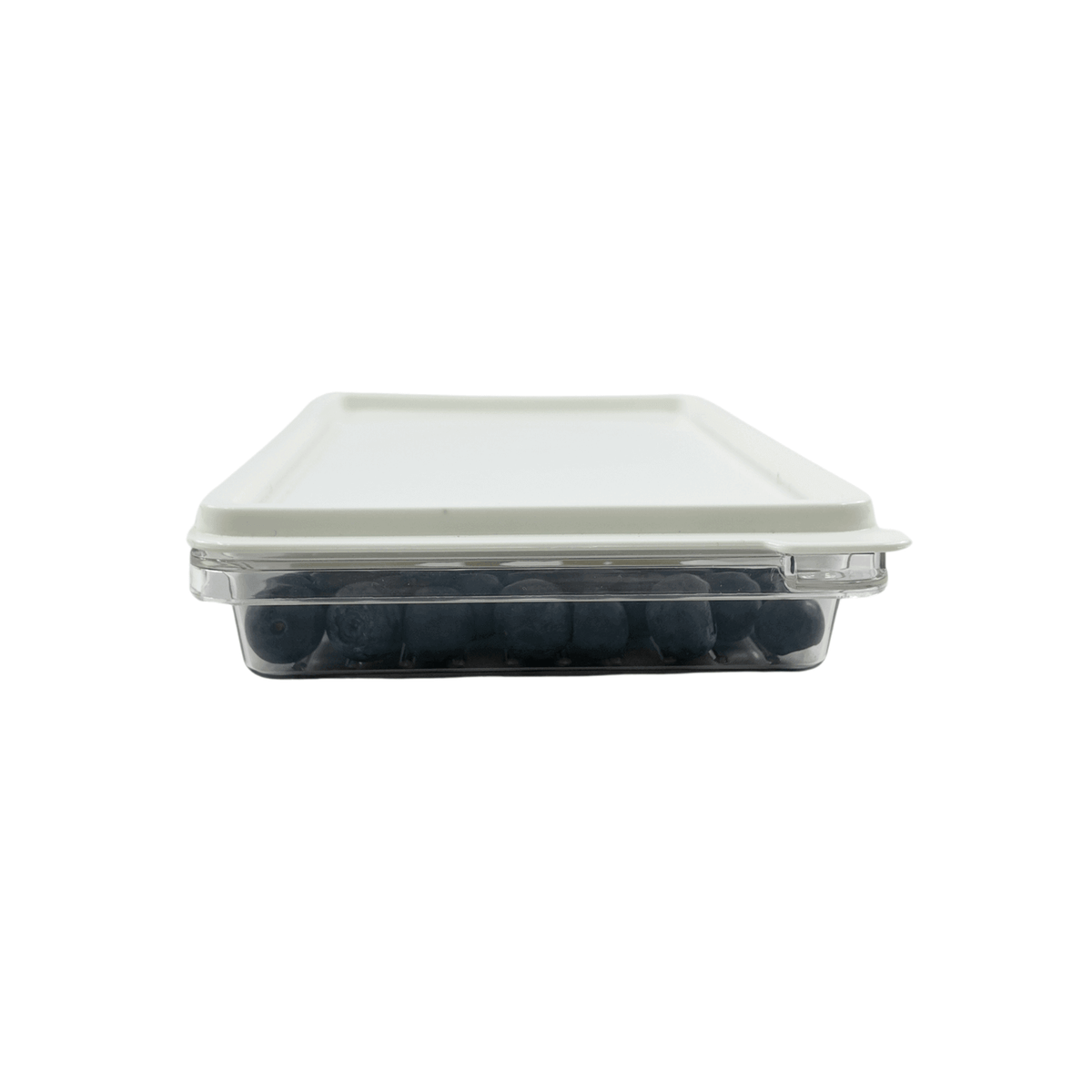 Clear food container with white lid from the Ultimate Fridge Storage Bundle – 13 Pack for efficient fridge organisation.