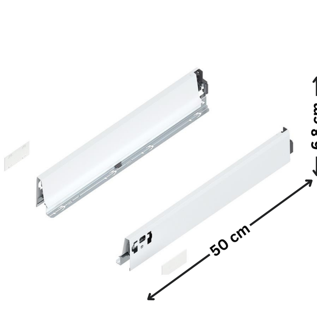 Antaro Runner 500 mm – M Height for Pull-Out Bins used in kitchen drawer organisers for efficient under sink storage.