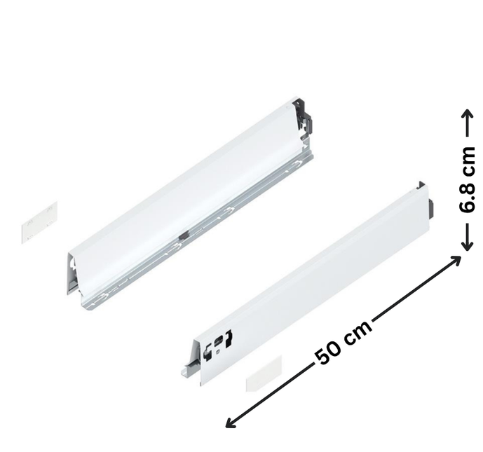 Antaro Runner 500 mm – M Height for Pull-Out Bins used in kitchen drawer organisers for efficient under sink storage.