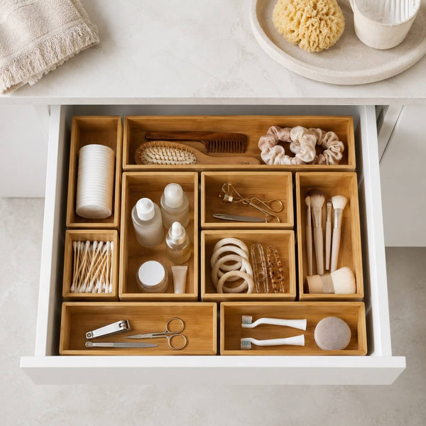 Bamboo Drawer Organiser Insert – 4 Sizes