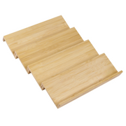 Bamboo Drawer Spice Rack – 4-Tier Organiser Set for efficient kitchen drawer organisers and pantry organisation.