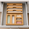 Bamboo Food Wrap Dispenser & Sandwich Bag Organiser Pack