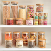 Bamboo Glass Jars Large Pantry Container Set - 24 Pack