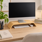 Bamboo Monitor Stand for Ergonomic Workspace Organisation