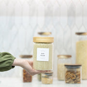 Bamboo Screw On Glass Jar – 5 Sizes