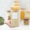 Bamboo Screw On Glass Jar – 5 Sizes
