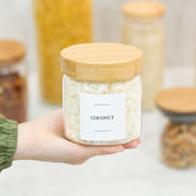 Bamboo Screw On Glass Jar – 5 Sizes