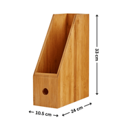 Bamboo Magazine Holder for Organised Storage, ideal for kitchen or pantry use. Enhances your storage with elegant organisation.