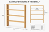 Bamboo Standing 4-Tier Shelf