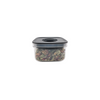 Black airtight container with twist lock, 500ml, ideal for kitchen storage and organization.