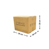 Brown cardboard box for storage, measuring 25x19x19 cm, perfect as pantry organisers.