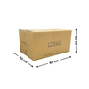 Large brown cardboard storage organiser box for pantry or laundry, 60x40x30 cm.