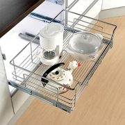 Chrome Wire Pull-Out Baskets – Fits 400mm Cabinet for efficient kitchen organisation and under sink storage with drawer organisers.