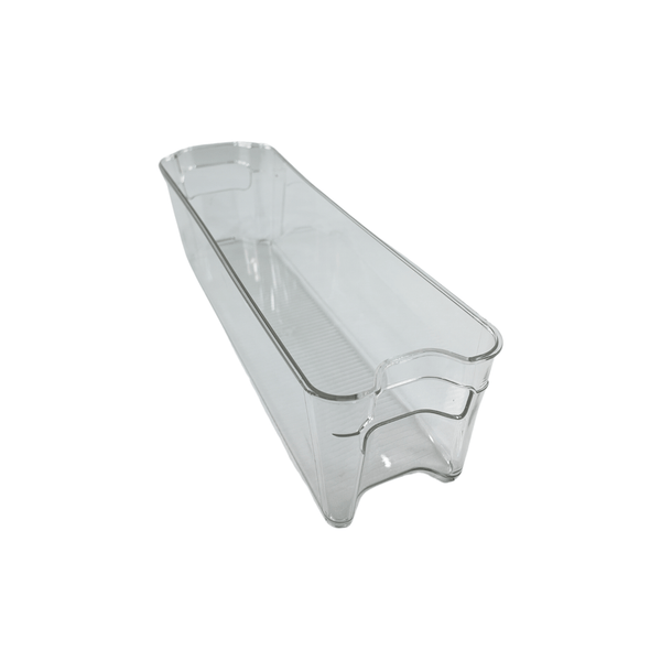 Clear medium fridge storage box for pantry organization and space-saving, plastic container