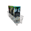 Transparent medium storage organiser for pantry, fridge containers, kitchen baskets, or laundry use.
