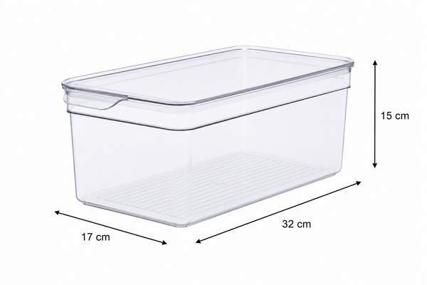 Clear Fridge Organiser with Lid