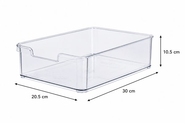 Clear Stackable Tub With Lip – Medium