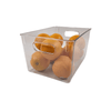 Extra-large clear fridge storage tub with oranges, perfect kitchen basket for space-saving.