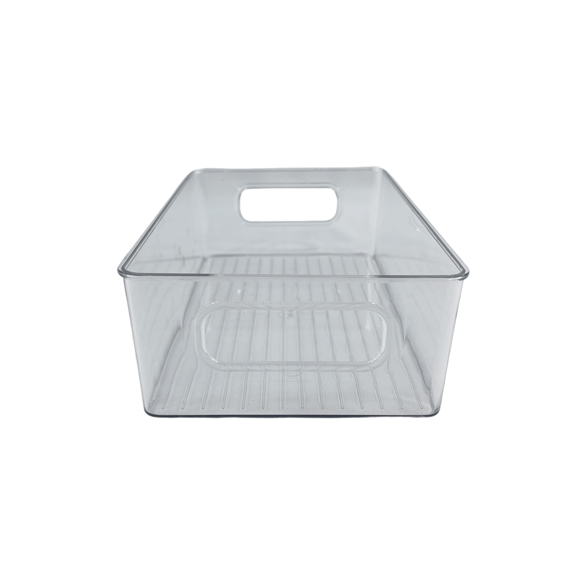 Clear Multi-Use Storage Tub With Lip – Small ideal for fridge organisation and storing pantry items, enhancing kitchen organisation.
