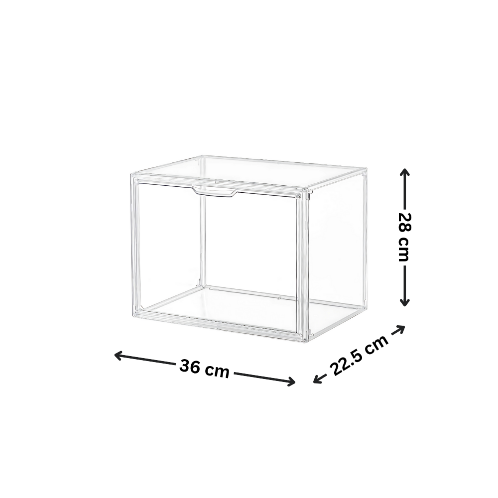 Clear Acrylic Stackable Box – Large Bag & Shoe Storage Organiser for versatile under sink or pantry organisation in your kitchen.