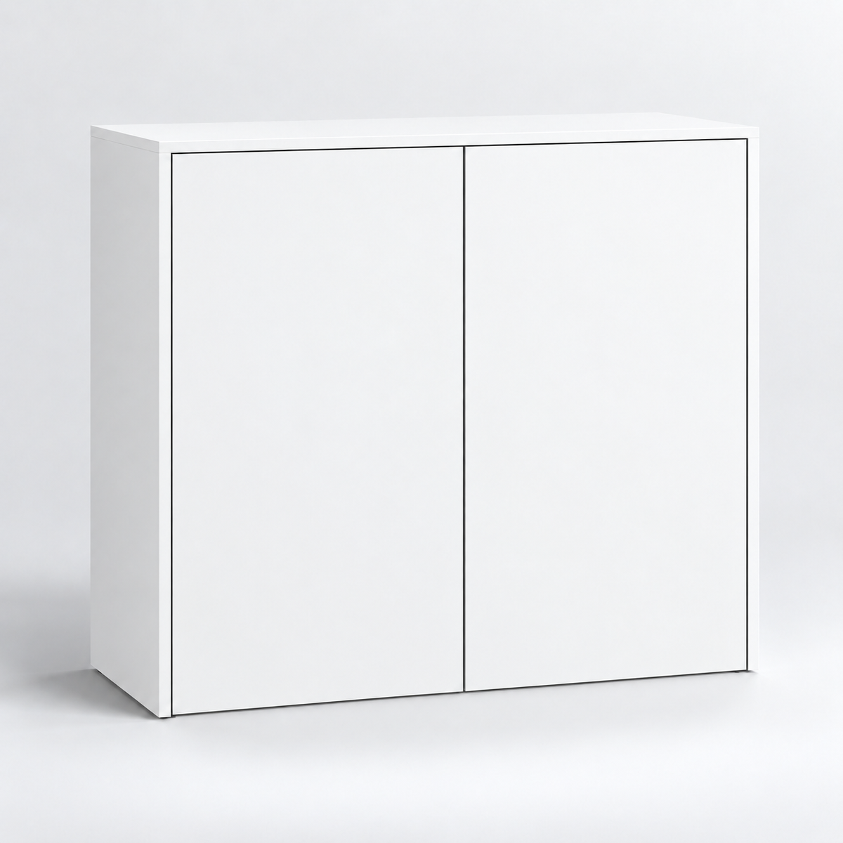 Custom Made 2-Door Cabinet – White Carcass, Choice of Door Finish