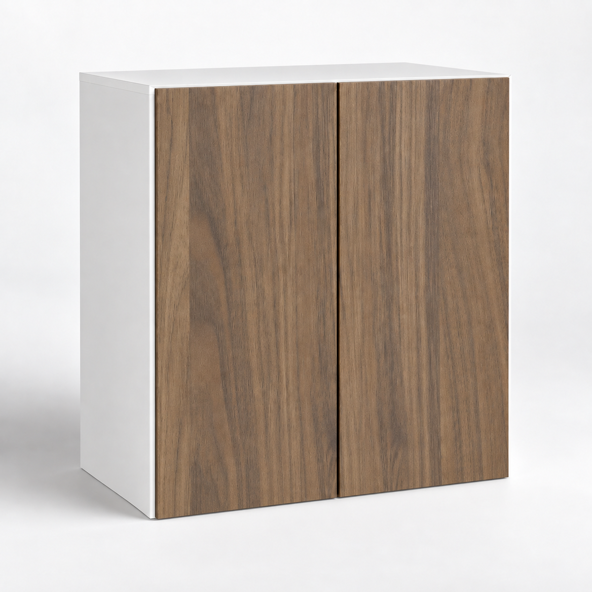Custom Made 2-Door Cabinet – White Carcass, Choice of Door Finish