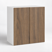 Custom Made 2-Door Cabinet – White Carcass, Choice of Door Finish