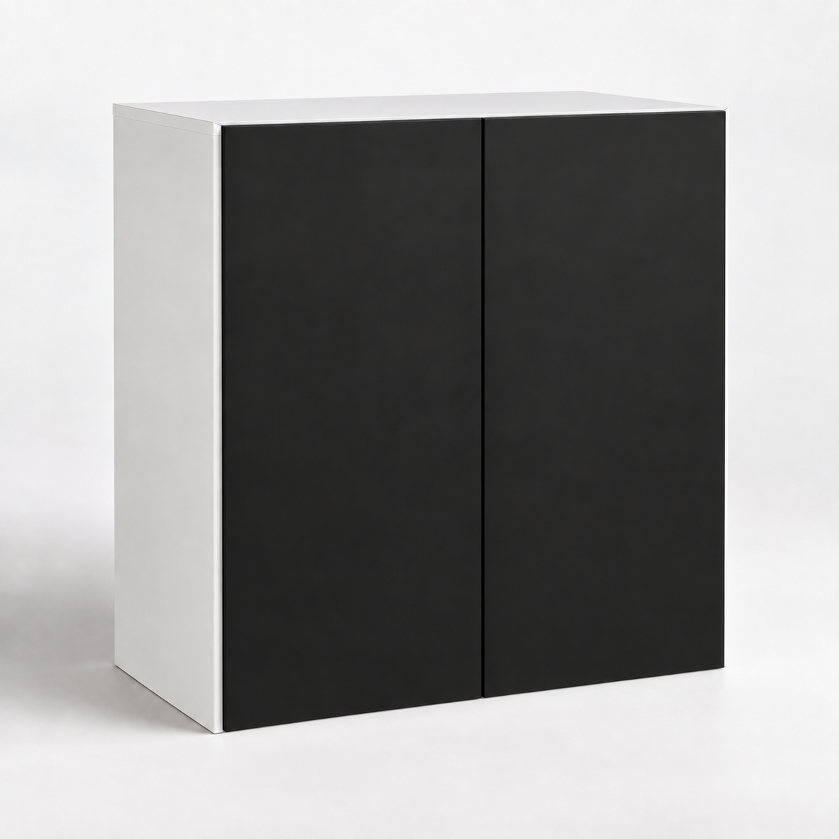 Custom Made 2-Door Cabinet – White Carcass, Choice of Door Finish
