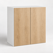 Custom Made 2-Door Cabinet – White Carcass, Choice of Door Finish