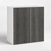 Custom Made 2-Door Cabinet – White Carcass, Choice of Door Finish