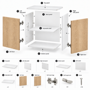 Custom Made 2-Door Cabinet – White Carcass, Choice of Door Finish