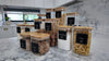 Square Bamboo Glass Pantry Storage Containers – 12 Pack | Pr - Premium storage and organisation solution
