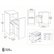 Pull-Out Kitchen Bin – 300mm Cabinet (32L)